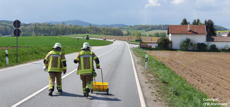 Einsatz 13 2022 Ölspur B20 Beitragsbild