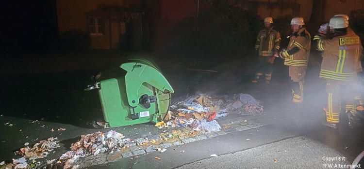Brand Papiertonne Untertraubenbach