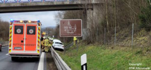 Einsatz 45 2022 PKW Rutsch Böschung ab B85 Beitragsbild