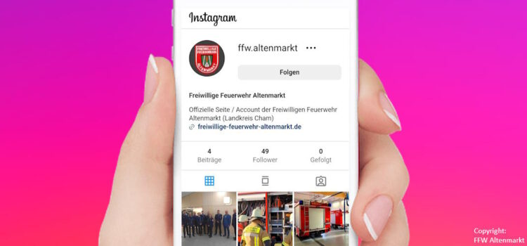 Instagram Smartphone FFW.Altenmarkt Beitragsbild