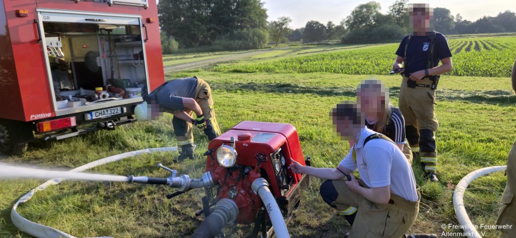 Bedienung der Tragkraftspritze