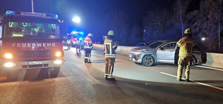 Einsatz 29 / 2025 Verkehrsunfall B85 Verkehrsunfall PKW LKW B85 (2)