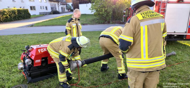 Übung neue FOX Tragkraftspritze