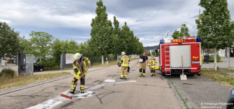 Einsatz 33 / 2026 Ölspur Taschinger Berg