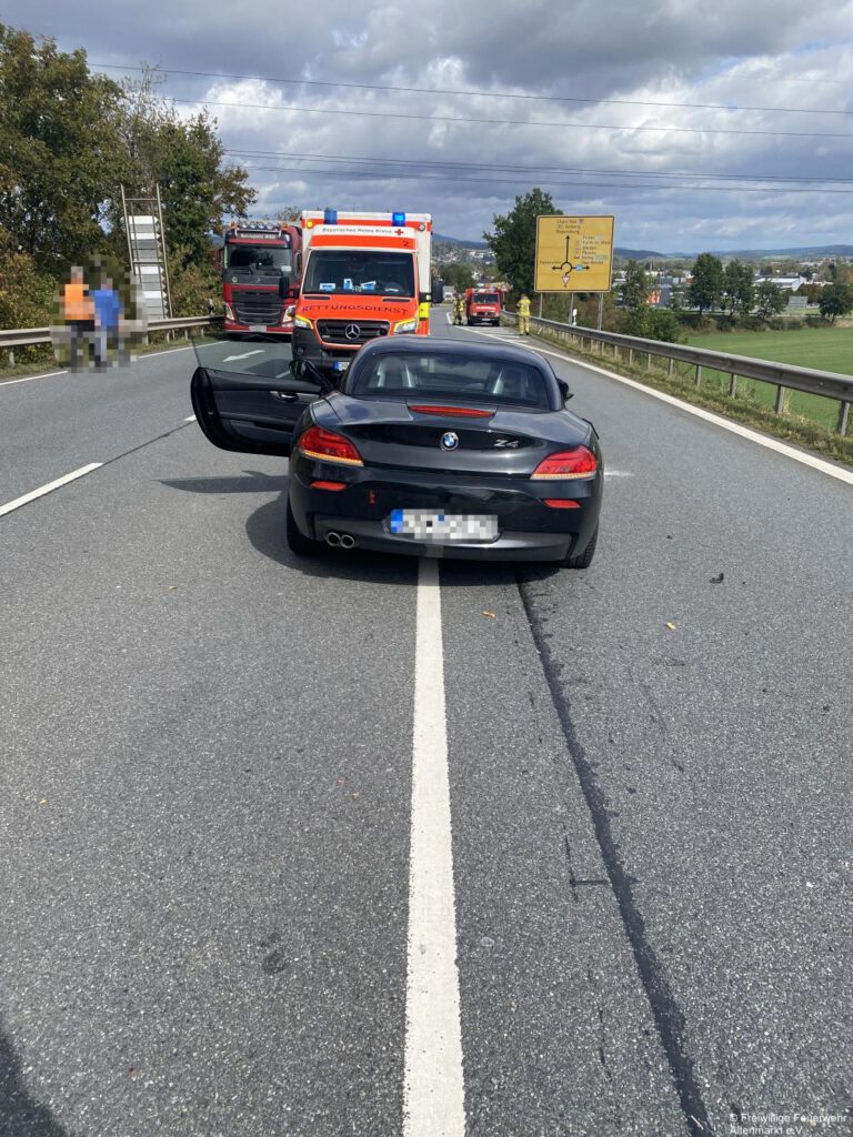 Einsatz 48 2026 Unfall bei Kreisverkehr Cham-Süd (3) Unfall B20